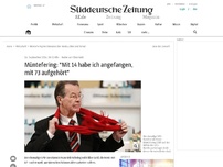 Bild zum Artikel: Müntefering: Wer 'auf nur 600 Euro Rente kommt, muss nicht arm sein'