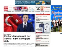 Bild zum Artikel: Verhandlungen mit der Türkei: Kern korrigiert sich