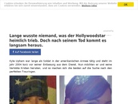 Bild zum Artikel: Lange wusste niemand, was der Hollywoodstar heimlich trieb. Doch nach seinem Tod kommt es langsam heraus.