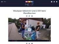 Bild zum Artikel: Brautpaar bekommt rund 2.500 leere Pfandflaschen