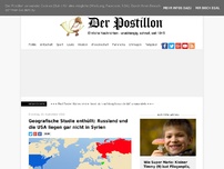 Bild zum Artikel: Geografische Studie enthüllt: Russland und die USA liegen gar nicht in Syrien