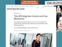 Bild zum Artikel: Sahra Wagenknecht: 'Die SPD trägt den Unsinn von Frau Merkel mit'