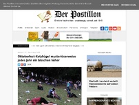 Bild zum Artikel: Oktoberfest-Kotzhügel mysteriöserweise jedes Jahr ein bisschen höher