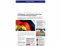 Bild zum Artikel: Freiheitsindex: Viele Deutsche haben Angst ihre politische Meinung zu äußern
