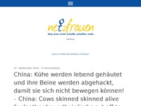 Bild zum Artikel: China: Kühe werden lebend gehäutet und ihre Beine werden abgehackt, damit sie sich nicht bewegen können! China: Cows skinned skinned alive for leather have their limbs cut off to prevent movement!