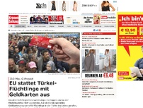 Bild zum Artikel: EU stattet Türkei-Flüchtlinge mit Geldkarten aus
