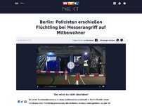 Bild zum Artikel: Berlin: Polizisten erschießen Flüchtling bei Messerangriff auf Mitbewohner