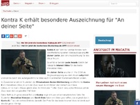 Bild zum Artikel: Kontra K erhält besondere Auszeichnung für 'An deiner Seite'