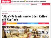 Bild zum Artikel: Rosa Uniform: 'Aida'-Kellnerin serviert den Kaffee mit Kopftuch