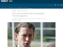 Bild zum Artikel: Österreichs Außenminister: Kurz übt scharfe Kritik an deutscher Flüchtlingspolitik