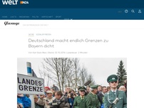 Bild zum Artikel: Sozialer Frieden: Deutschland macht endlich Grenzen zu Bayern dicht