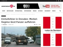 Bild zum Artikel: Einheitsfeier in Dresden: Merkel-Regime lässt Panzer auffahren