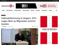 Bild zum Artikel: Volksabstimmung in Ungarn: 95% sagen Nein zur EU-Flüchtlingspolitik