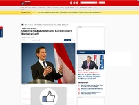 Bild zum Artikel: 'Diese Politik ist falsch' - Österreichs Außenminister Kurz kritisiert Merkel scharf