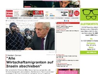 Bild zum Artikel: 'Alle Wirtschaftsmigranten auf Inseln abschieben'