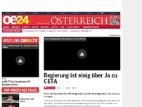 Bild zum Artikel: Regierung ist einig über Ja zu CETA