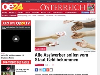 Bild zum Artikel: Alle Asylwerber sollen vom Staat Geld bekommen