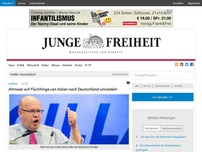 Bild zum Artikel: Altmaier will Flüchtlinge von Italien nach Deutschland umsiedeln