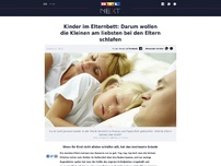 Bild zum Artikel: Kinder im Elternbett: Darum wollen die Kleinen am liebsten bei den Eltern schlafen