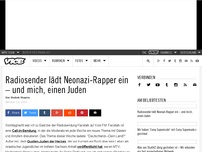 Bild zum Artikel: Radiosender lädt Neonazi-Rapper ein – und mich, einen Juden