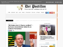 Bild zum Artikel: 'Wir haben eine 2. Chance verdient!' - Sachsens Innenminister bittet IS um weiteren Terroristen