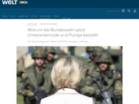Bild zum Artikel: Frauen in der Armee: Warum die Bundeswehr jetzt Umstandsmode und Pumps bestellt