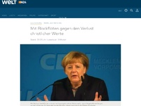 Bild zum Artikel: Merkel auf Parteitag: Mit Blockflöten gegen den Verlust christlicher Werte