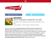 Bild zum Artikel: CETA: Wallonien kämpft für uns alle