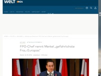 Bild zum Artikel: Attacke aus Österreich: FPÖ-Chef nennt Merkel 'gefährlichste Frau Europas'
