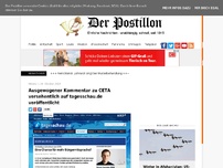 Bild zum Artikel: Ausgewogener Kommentar zu CETA versehentlich auf tagesschau.de veröffentlicht