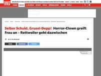 Bild zum Artikel: Selber Schuld, Grusel-Depp!: Horror-Clown greift Frau an – Rottweiler geht dazwischen