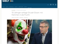 Bild zum Artikel: Mit Hammer und Faust: Mindestens 370 Grusel-Clowns in Deutschland gesichtet