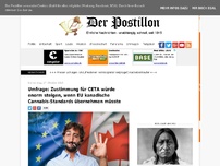 Bild zum Artikel: Umfrage: CETA würde enorm an Zustimmung gewinnen, wenn EU kanadische Cannabis-Standards übernehmen müsste