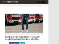 Bild zum Artikel: Konnte sich nicht selbst befreien: Feuerwehr musste Hipster aus Skinny-Jeans schneiden