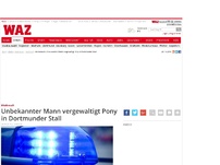 Bild zum Artikel: Unbekannter Mann vergewaltigt Pony in Dortmunder Stall
