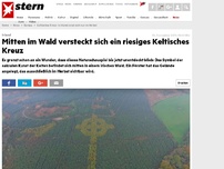 Bild zum Artikel: Irland: Mitten im Wald versteckt sich ein riesiges Keltisches Kreuz