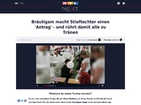 Bild zum Artikel: Bräutigam fragt Stieftochter: 'Möchtest du für immer meine Tochter werden?'