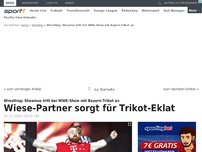 Bild zum Artikel: Wiese-Partner sorgt für Trikot-Eklat