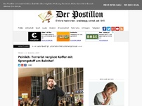 Bild zum Artikel: Peinlich: Terrorist vergisst Koffer mit Sprengstoff am Bahnhof