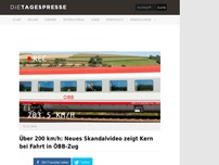 Bild zum Artikel: Über 200 km/h: Neues Skandalvideo zeigt Kern bei Fahrt in ÖBB-Zug