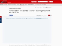 Bild zum Artikel: Nach Anschlagserie in Bagdad - Hier explodiert eine Bombe – doch die Opfer legen sich erst danach ins Bild