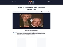 Bild zum Artikel: Nach 74 Jahren Ehe: Paar stirbt am selben Tag