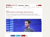 Bild zum Artikel: Facebook: Staatsanwälte ermitteln gegen Mark Zuckerberg