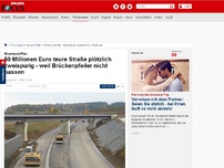 Bild zum Artikel: Rheinland-Pfalz - 50 Millionen Euro teure Straße plötzlich zweispurig - weil Brückenpfeiler nicht passen