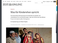 Bild zum Artikel: Integration: Was für Kinderehen spricht