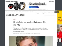 Bild zum Artikel: Boris Palmer: Boris Palmer fordert Toleranz für die AfD