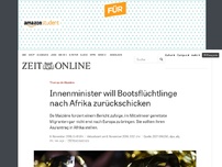 Bild zum Artikel: Thomas de M: Innenminister will Bootsflüchtlinge nach Afrika zurückschicken