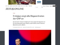 Bild zum Artikel: Türkei: Erdoğan zeigt alle Abgeordneten der CHP an