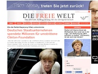 Bild zum Artikel: Deutsches Staatsunternehmen spendete Millionen für umstrittene Clinton-Foundation