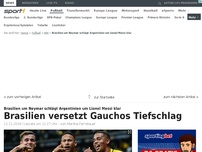 Bild zum Artikel: Furiose Brasilianer versetzen Argentinien Tiefschlag